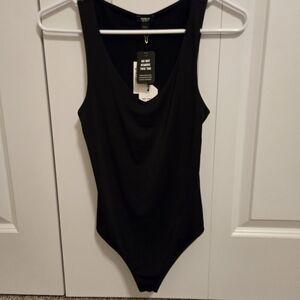 NWT Express Body Contour Double Layer V-Neck Thong Bodysuit, size XS